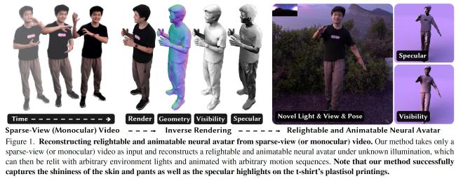 RelightableAvatar teaser